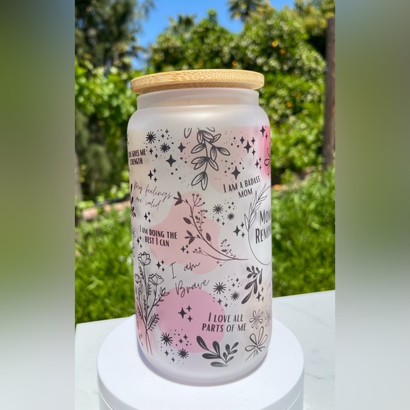 Mommy Reminders frosted Libby can glass 16oz - Picture 5 of 6